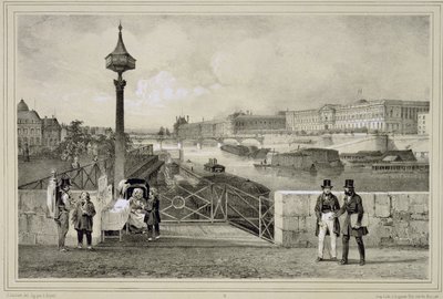Le Louvre, engraved by Auguste Bry by Jean Jacottet